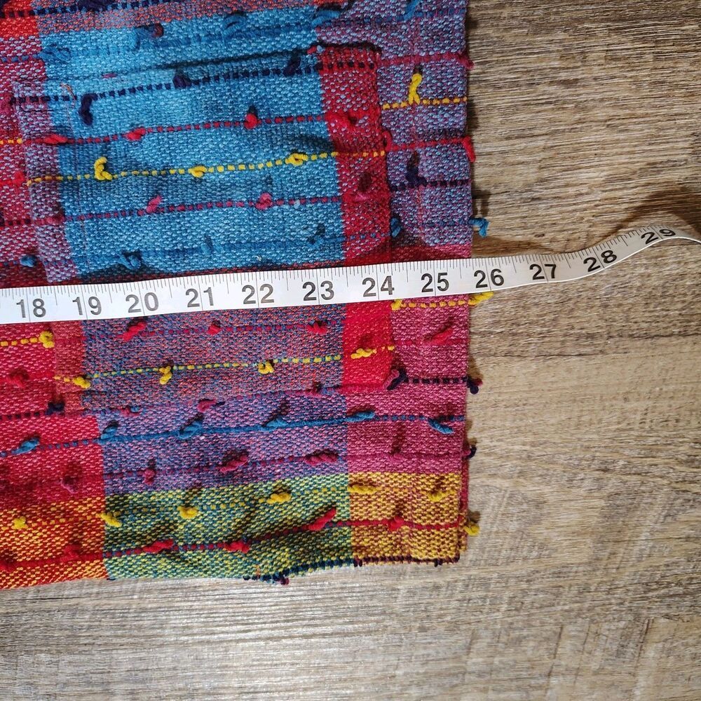 Vtg Boho Art to Wear Jacket Womens Size XL Multicolor Textured Cotton Buttons - Picture 7 of 8